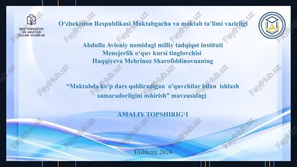 menejerlik o‘quv kursi — PPTX