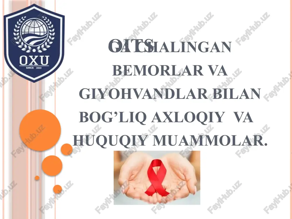 orttirilgan immun tanqisligi sindromi — PPTX