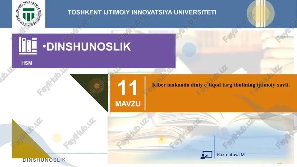kibermakon tushunchasi va uning mazmun-mohiyati — PPTX