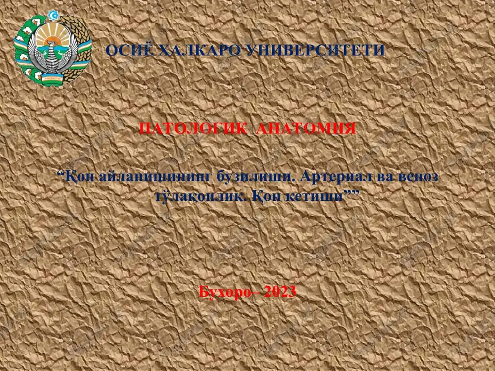 qon aylanishining buzilishi — PPT