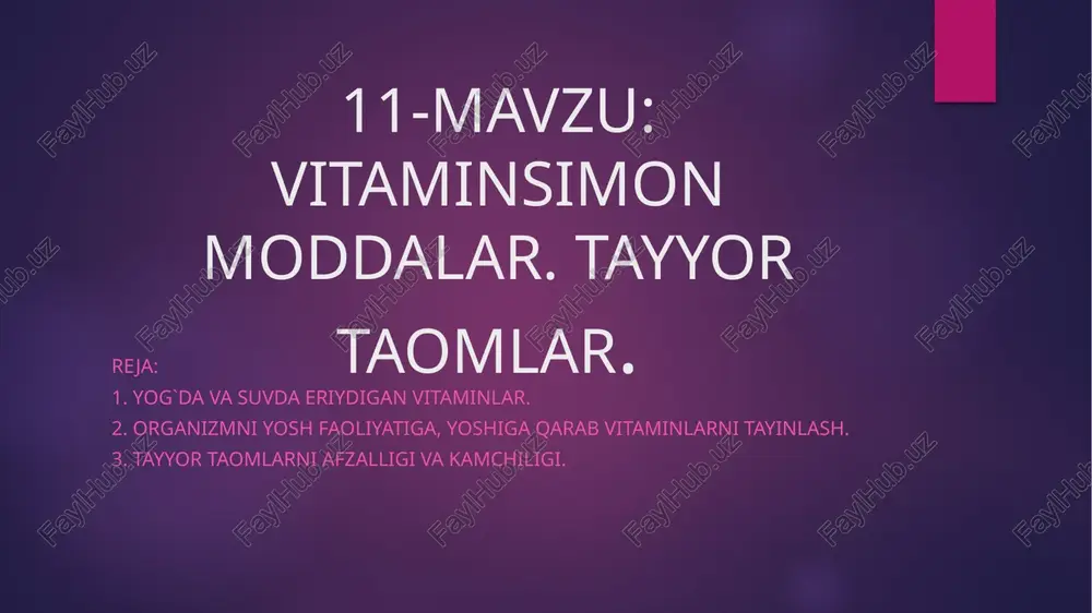 vitaminlar — PPTX