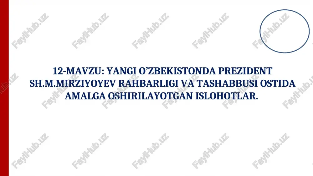 o’zbekiston respublikasida prezidentlik lavozimi — PPT