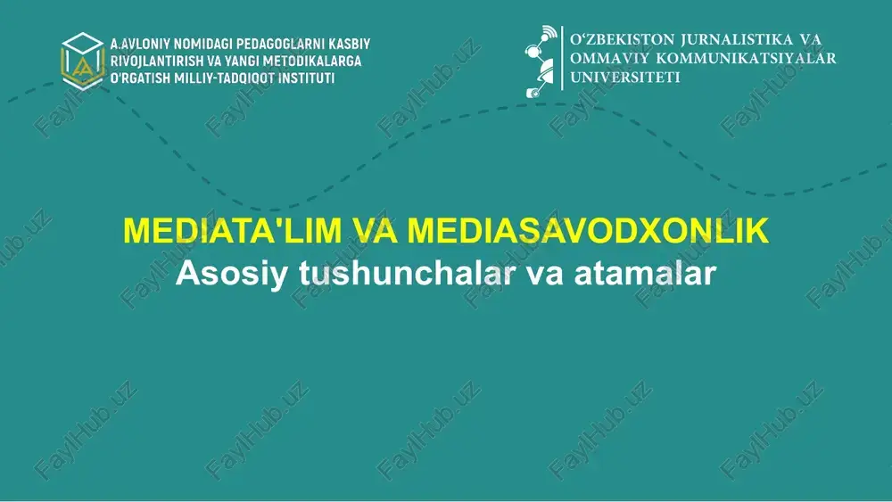 mediata'lim va mediasavodxonlik — PPTX