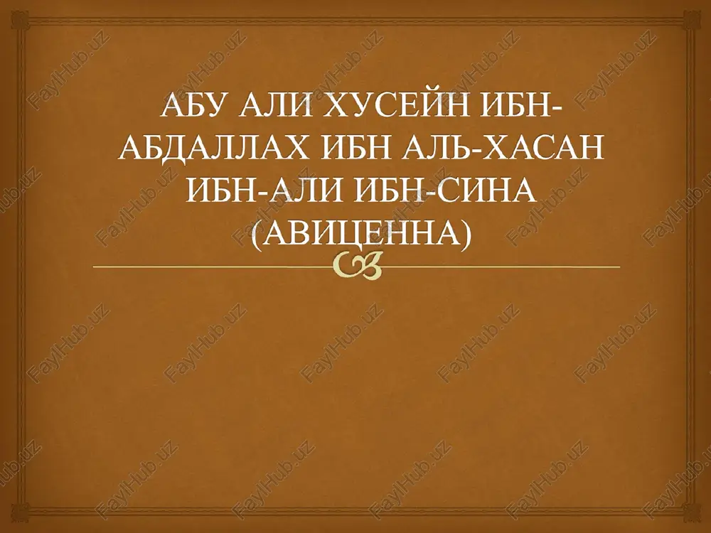 abu ali ibn sino — PPT