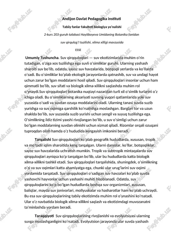 suv qirqquloqlari — DOCX