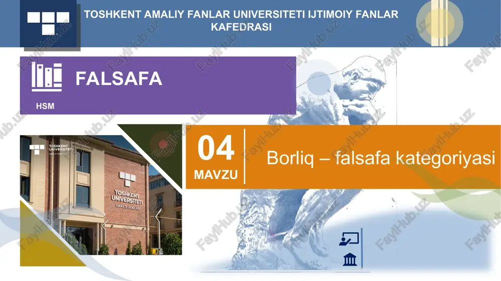 borliq tushunchasi va falsafa tarixi — PPT