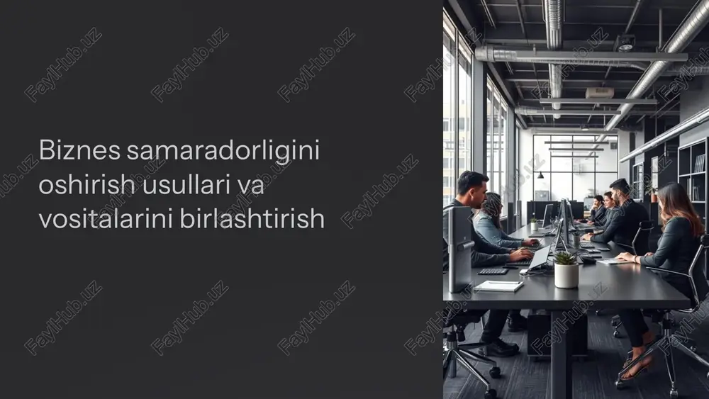 biznes samaradorligi — PPTX