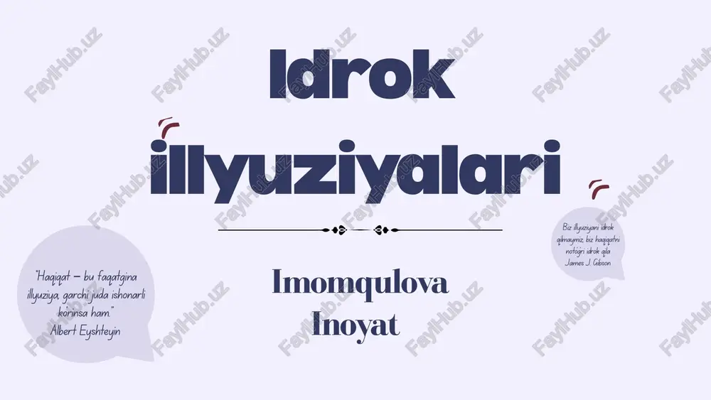 idrok illyuziyalari — PPTX