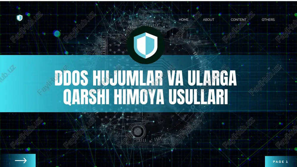 ddos hujumlar va ularga qarshi himoya usullari — PPTX