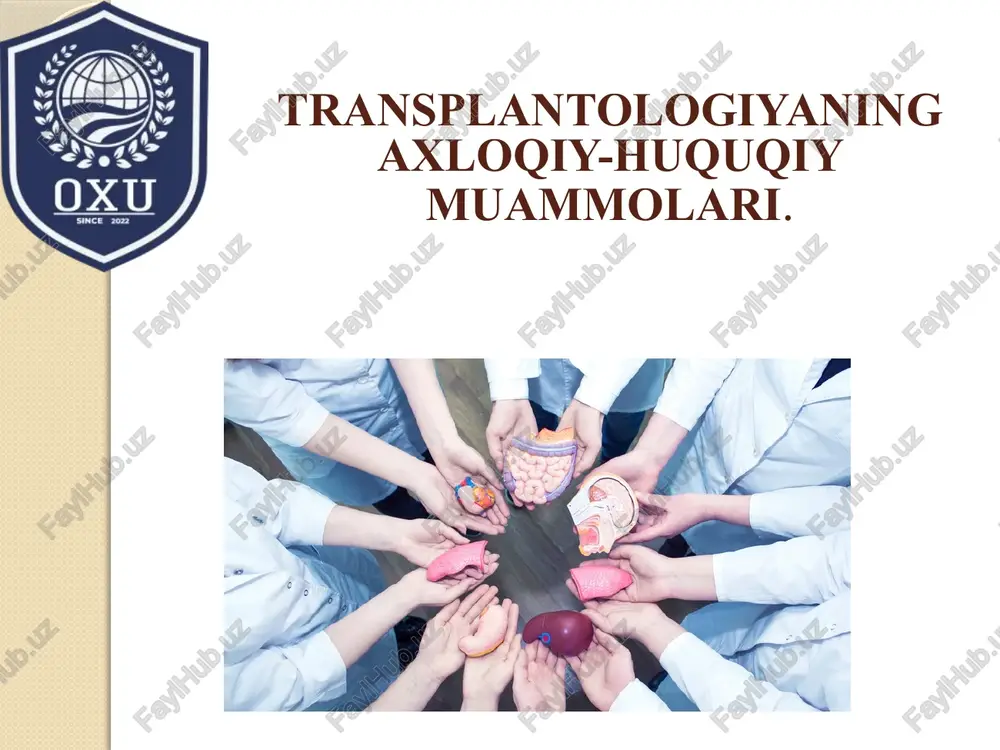 transplantologiya — PPTX