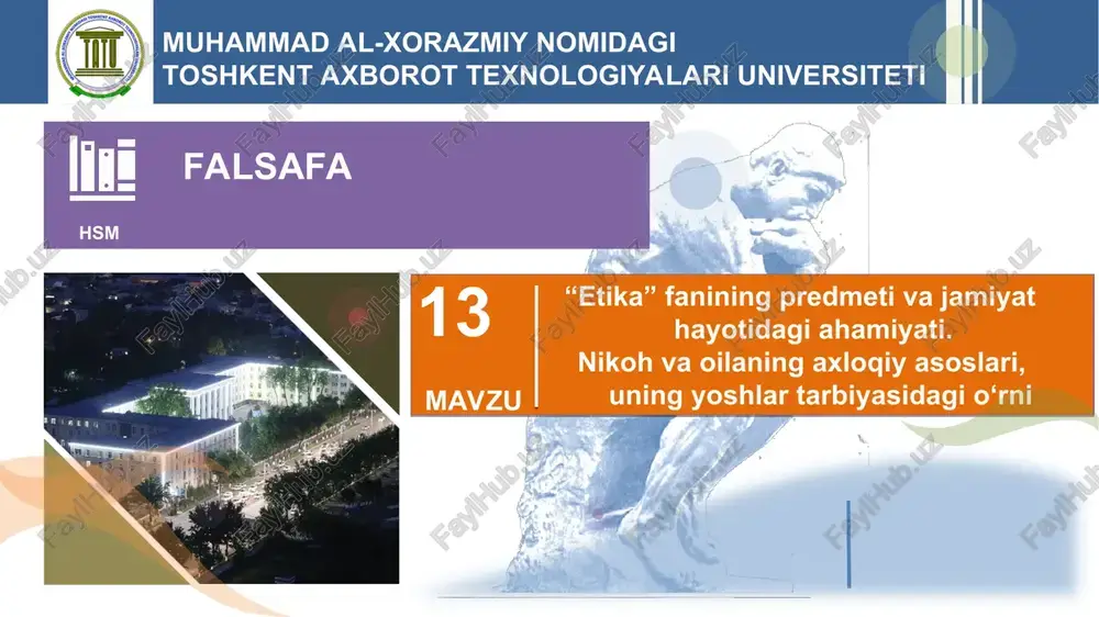 etika fanining predmeti va jamiyatdagi ahamiyati — PPT