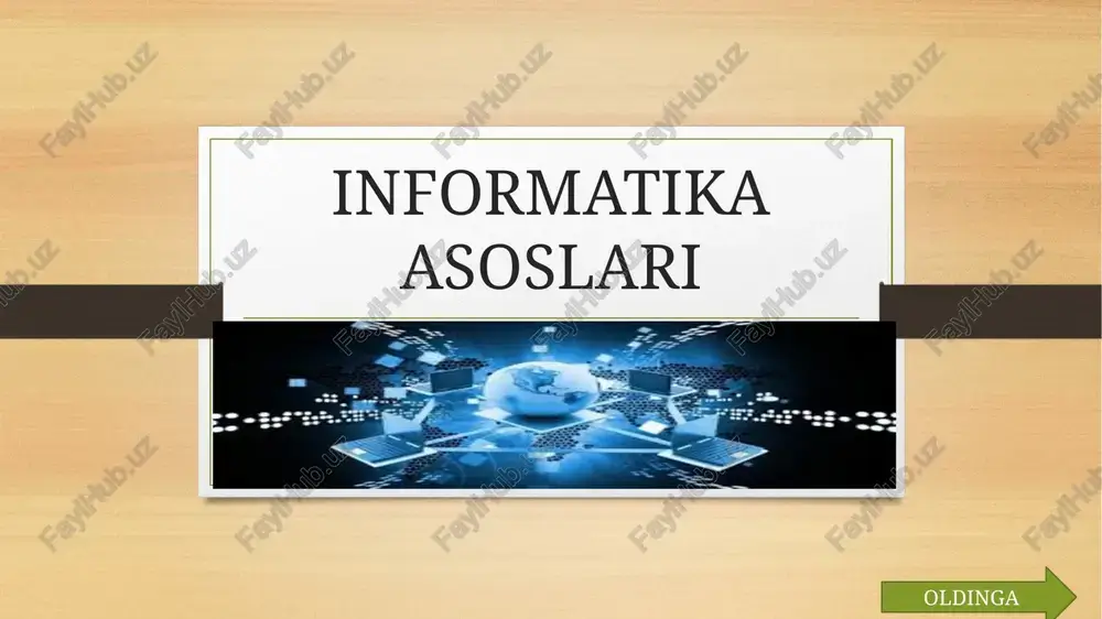 informatika asoslari — PPTX