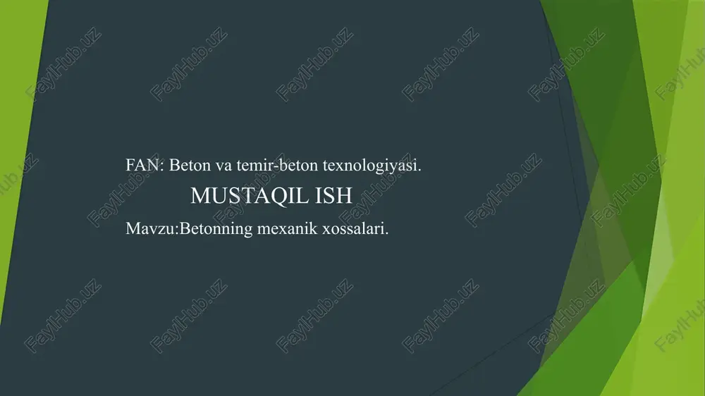 betonvatemir-betontexnologiyasi — PPTX