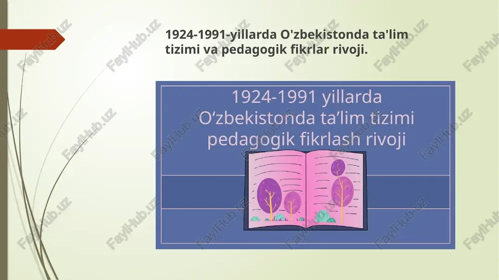 o'zbekistonda ta'lim tizimi va pedagogik fikrlar — PPTX