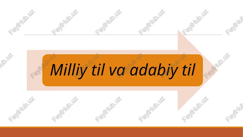 adabiyot va milliy til o'qitish — PPTX