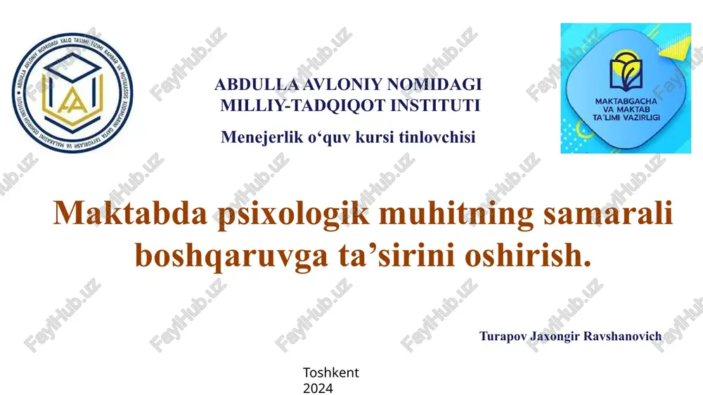 muammoning dolzarbligi — PPTX