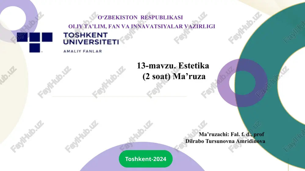 estetika — PPTX