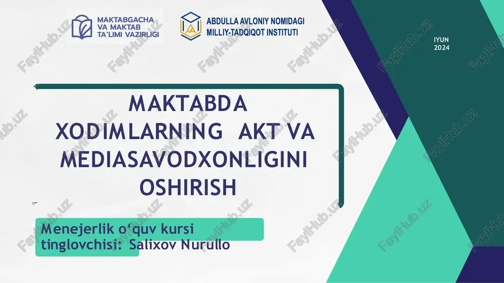 mavzu: o'id adabiyotlar tahlili — PPTX