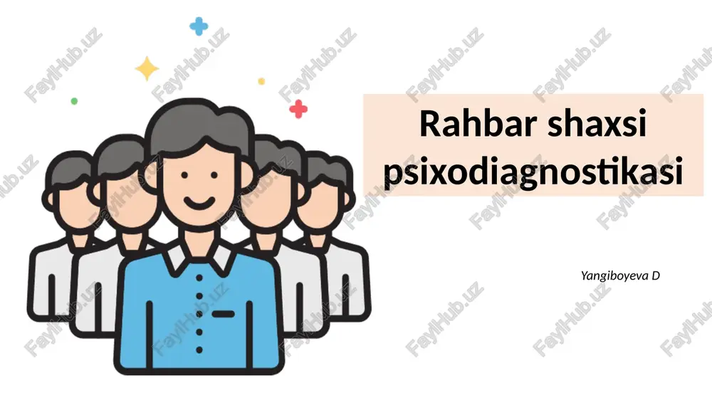rahbar shaxsi psixodiagnostikasi — PPTX