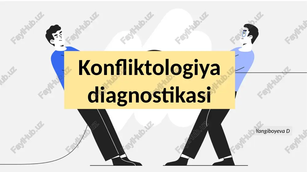 konfliktologiya diagnostikasi — PPTX