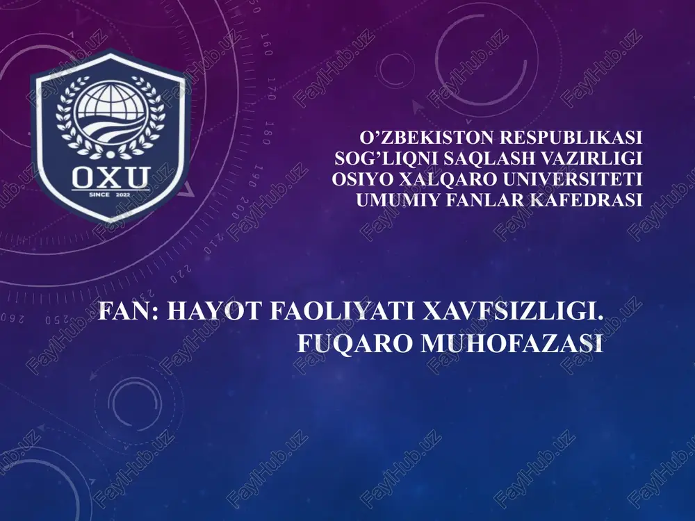 radiologiya va xavfsizlik — PPTX