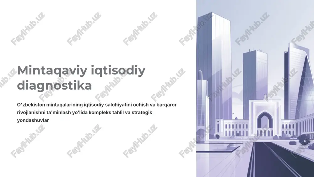 mintaqaviy iqtisodiy diagnostika — PPTX