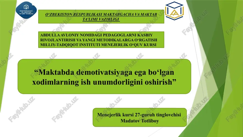 demotivatsiya — PPTX