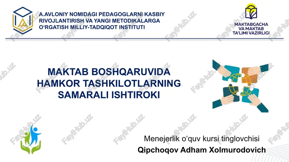 menejerlik o‘quv kursi — PPTX
