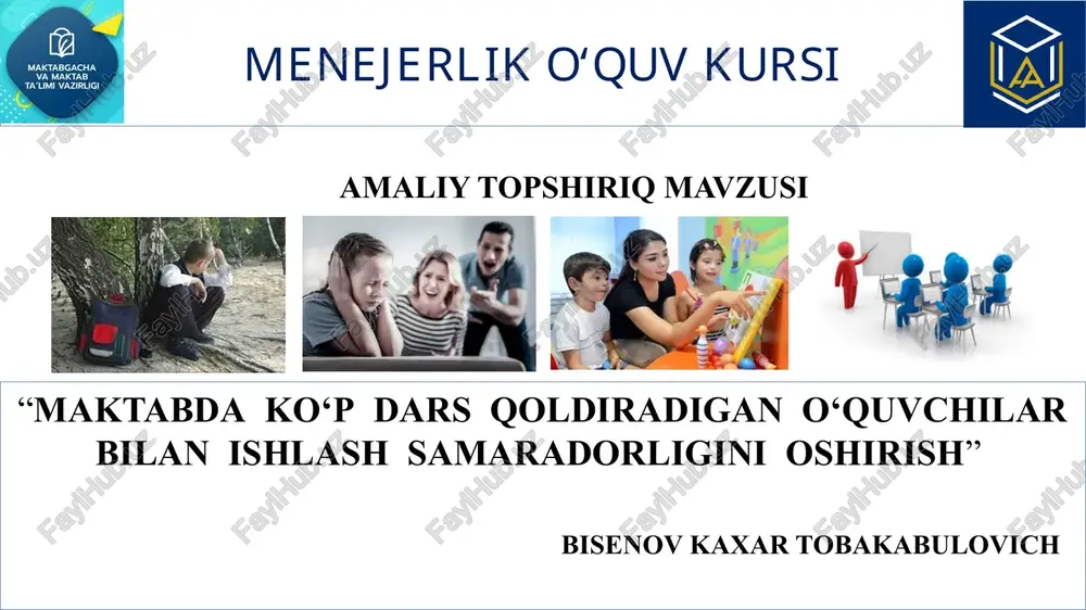 menejerlik o‘quv kursi — PPTX