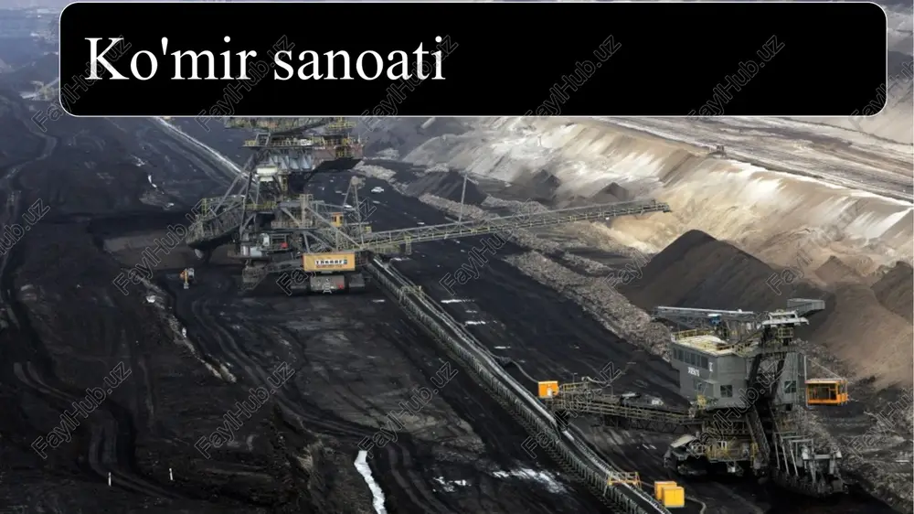 ko'mir sanaati — PPTX