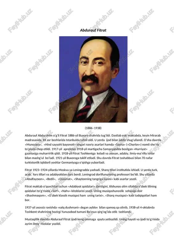 abdurauf fitrat — DOCX