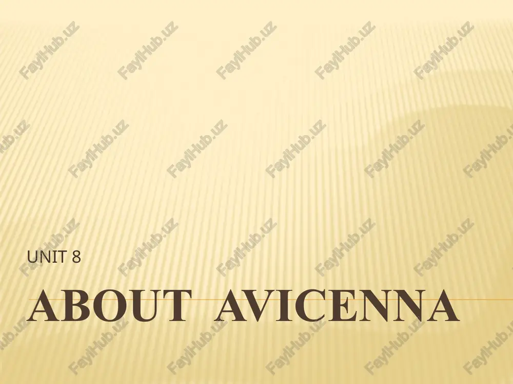 about avicenna — PPTX