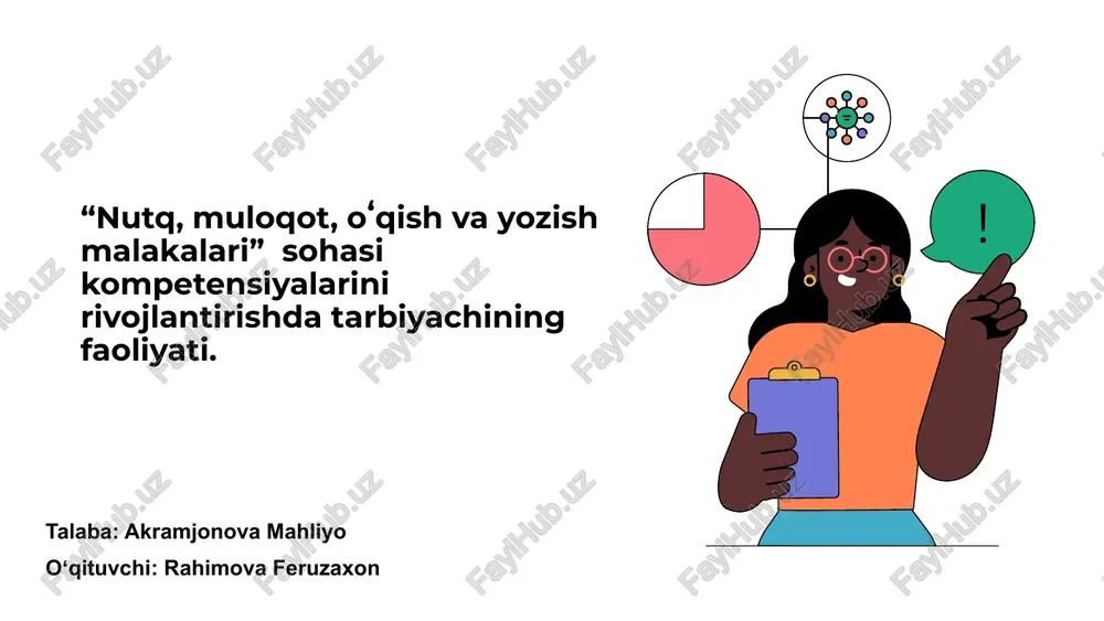 "nutq, muloqot, oʻqish va yozish malakalari" — PPTX
