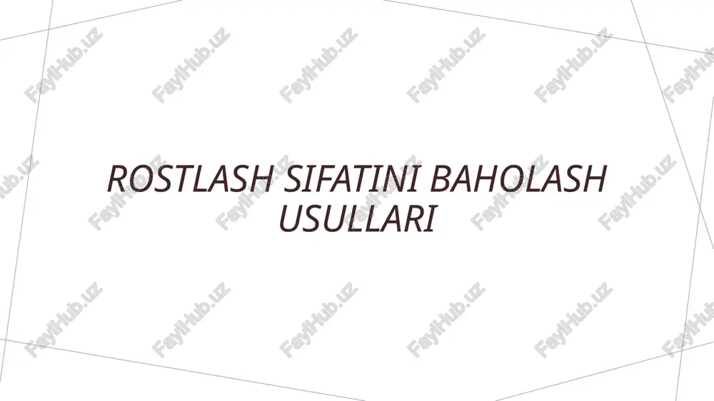 baholash meʼzonlari — PPTX