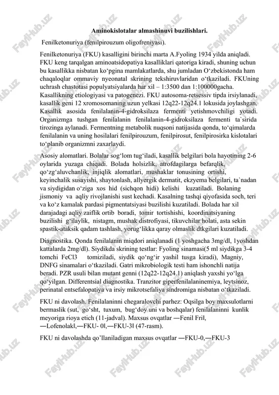 fenilketonuriya (fku) — DOCX