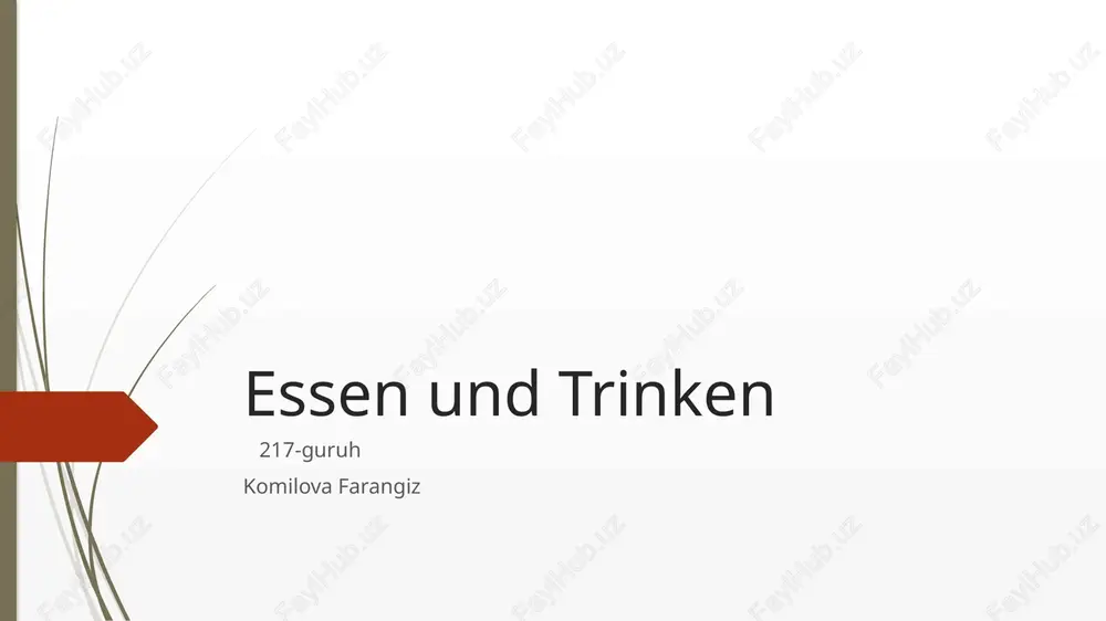 essen und trinken — PPTX