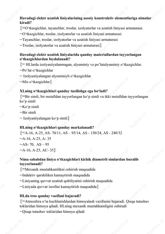 hl ning o‘tkazgichlari — DOCX