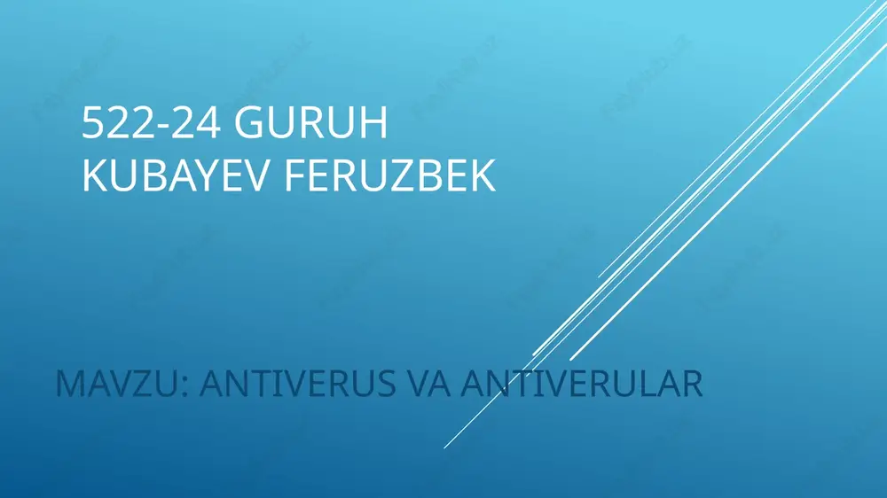 antiverus va antiverular — PPTX