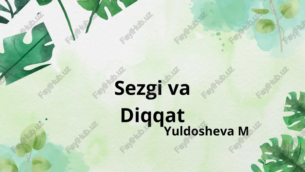 sezgi va diqqat — PPTX