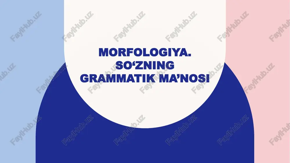 morfologiya.so‘zninggrammatikma’nosi — PPTX