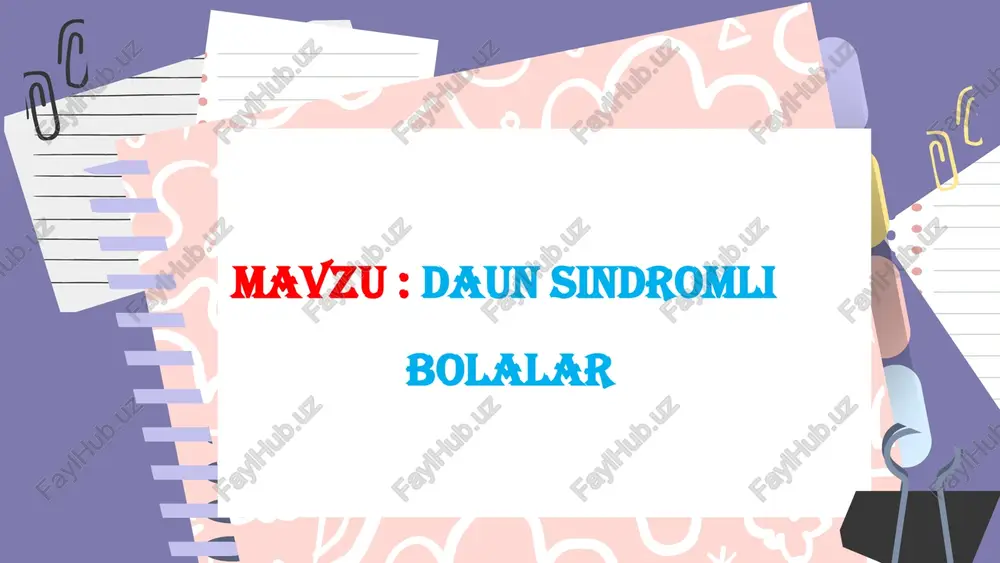 daun sindromli — PPTX
