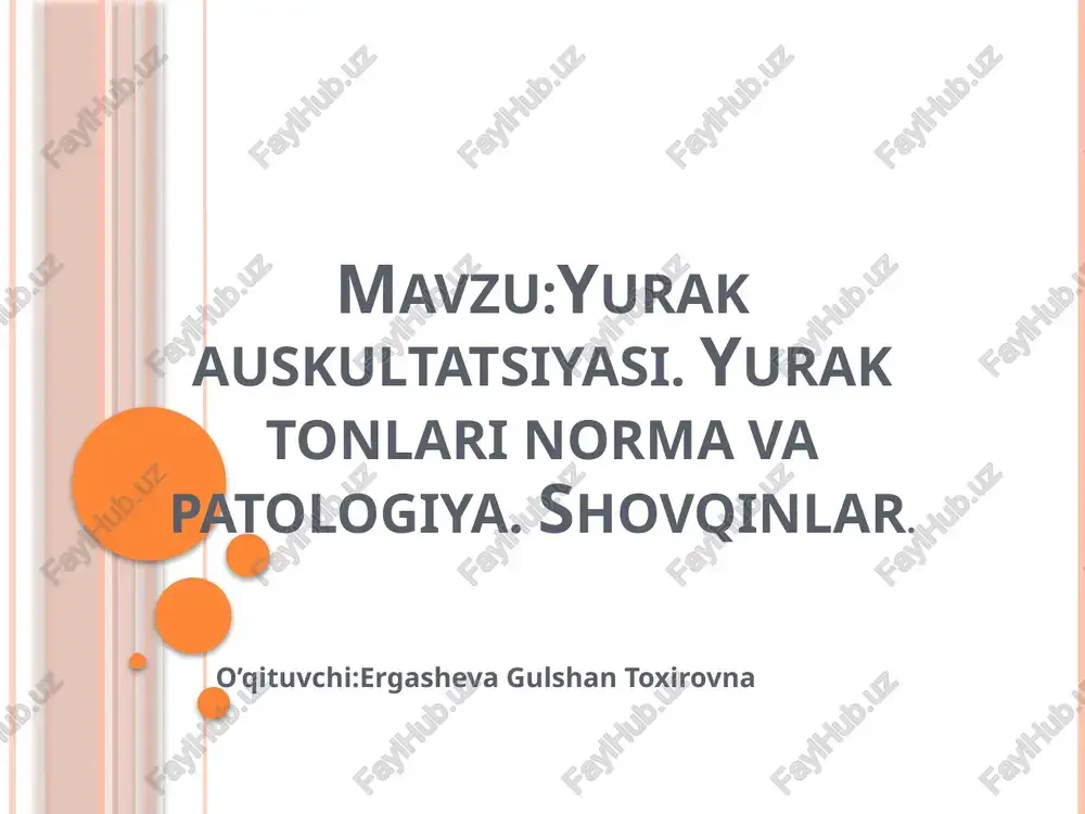 yurak auskultatsiyasi — PPTX