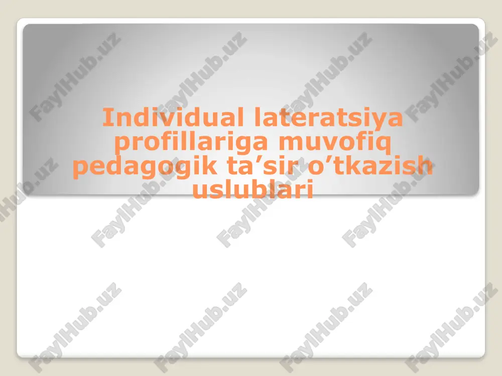 late-ratsiya profili — PPTX