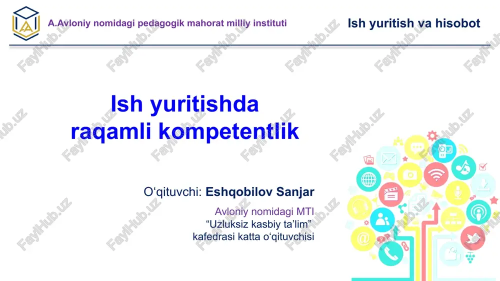 ishyuritish va hisobot — PPTX