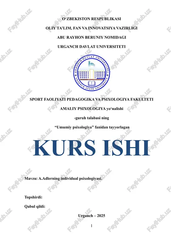 a.adlerning individual psixologiyasi — DOCX