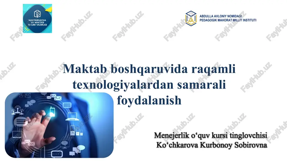 menejerlik o‘quv kursi — PPTX