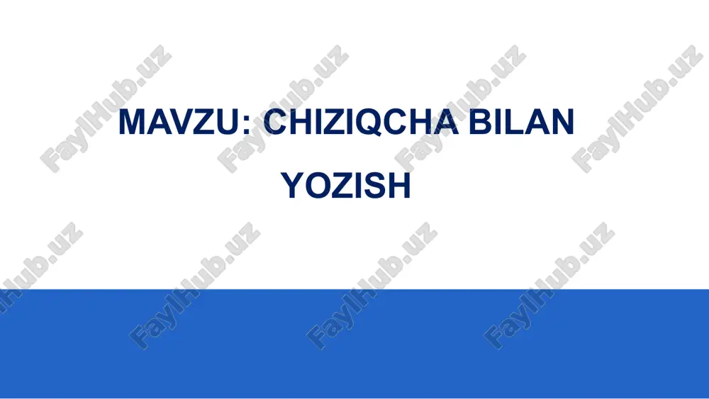 chiziqcha bilan yozish — PPTX