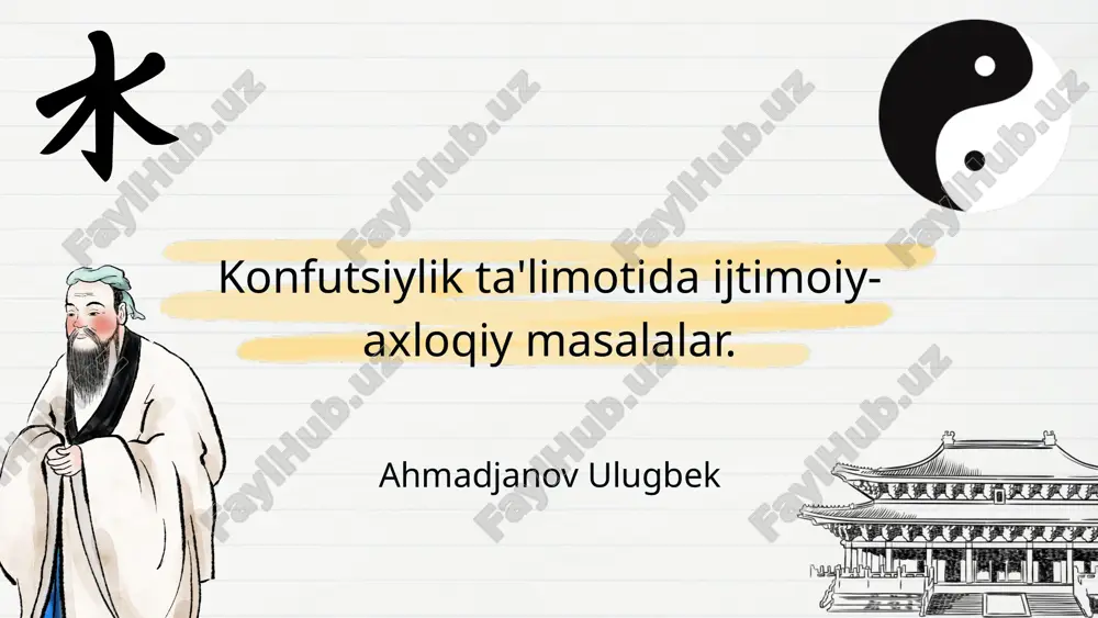 konfutsiylik ta'limoti — PPTX