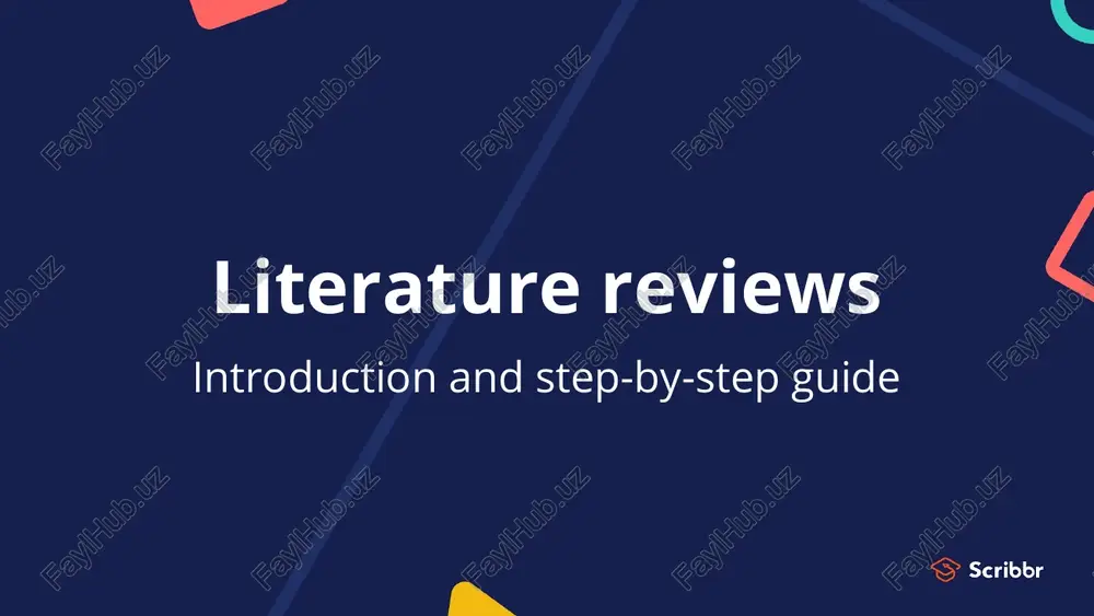 literature reviews — PPTX