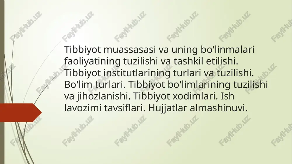 tibbiyot instituti — PPTX